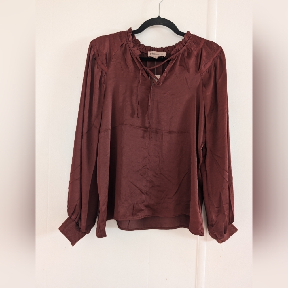 Philosophy Women's Deep Burgundy Blouse